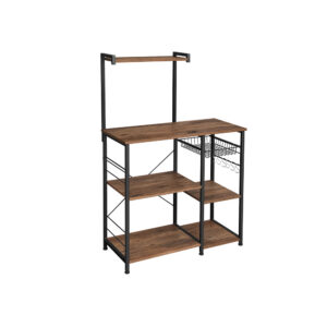 VASAGLE Kitchen Shelf with Metal Basket