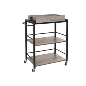 VASAGLE kitchen trolley 65 x 40 x 86 cm greige-black