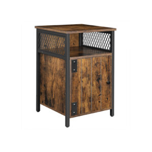 VASAGLE Side Table Vintage Brown-Black