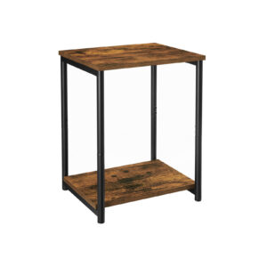 VASAGLE Side Table Vintage Brown-Black