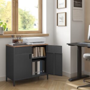 SONGMICS förvaringsskåp vintagebrun-svart