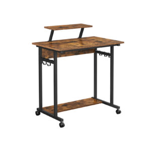 SONGMICS Computer Desk with Casters 80 x 50 cm