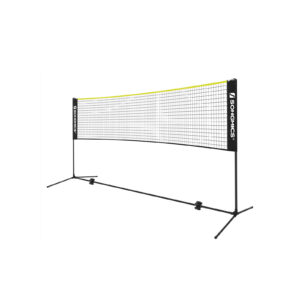 SONGMICS 4 m badmintonnet sort-gul