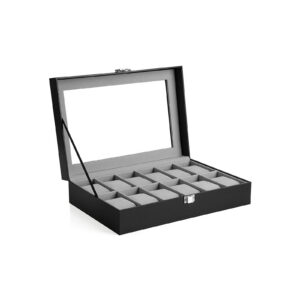 SONGMICS kellolaatikko lasikannella