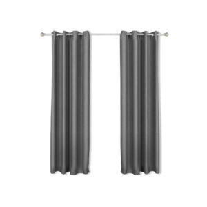 SONGMICS Blackout Curtain Silver Gray
