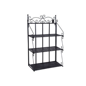 SONGMICS Koristeellinen kasvihylly, musta