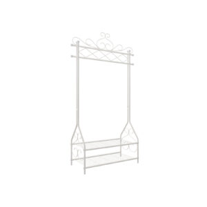 SONGMICS Vintage klädhängare med skohylla