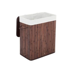 SONGMICS Bamboo Laundry Basket 100 L Brown 1 Compartment