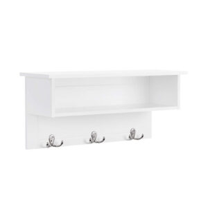 VASAGLE vägghängd garderob med fack, vit