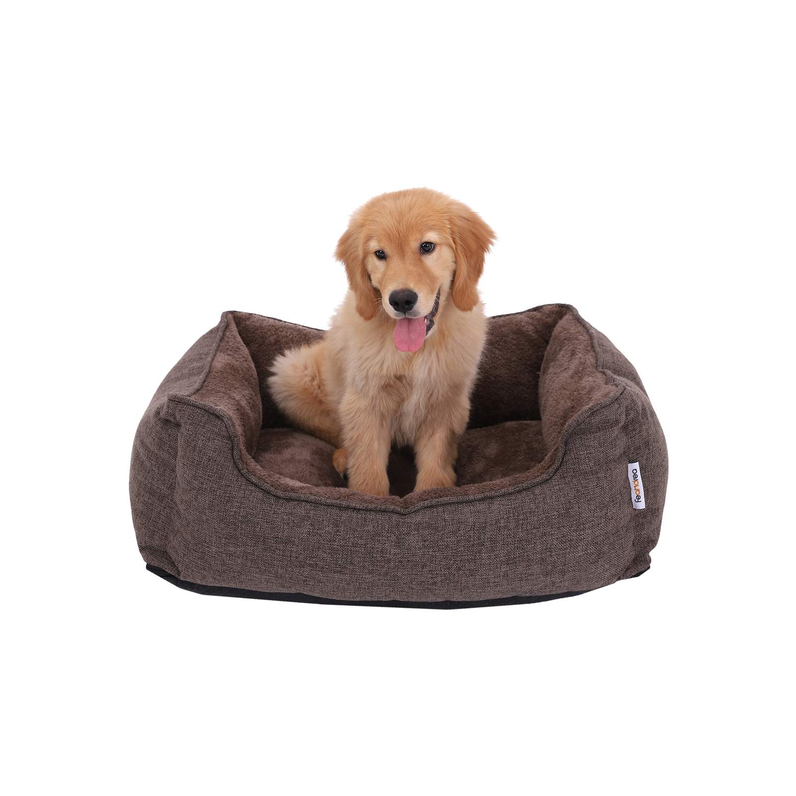 Feandrea Vaskbart hundeseng 75 cm Brun - Billede 2
