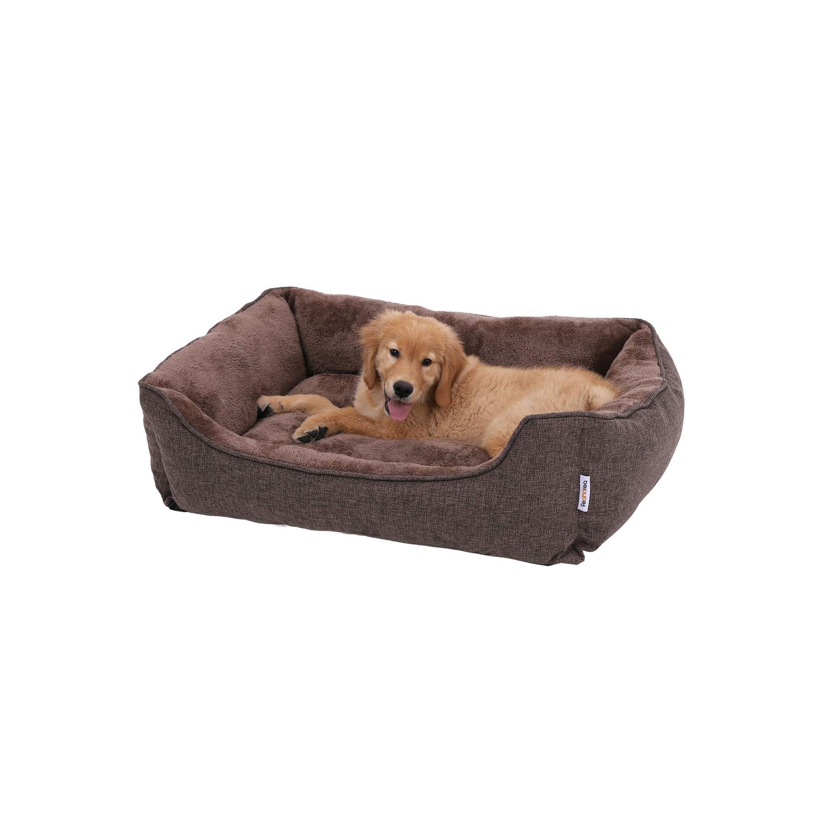 Feandrea Vaskbart hundeseng 90 cm Brun - Billede 2
