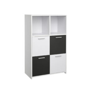 VASAGLE Modern Bookcase White-Gray