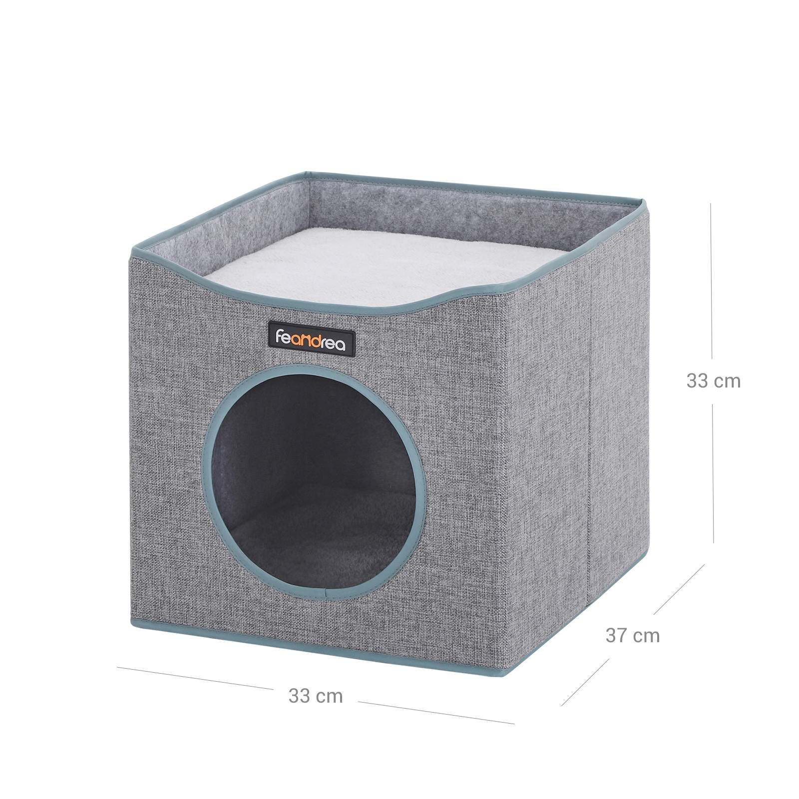 Feandrea Cube-shaped Cat Cave Gray - Image 7